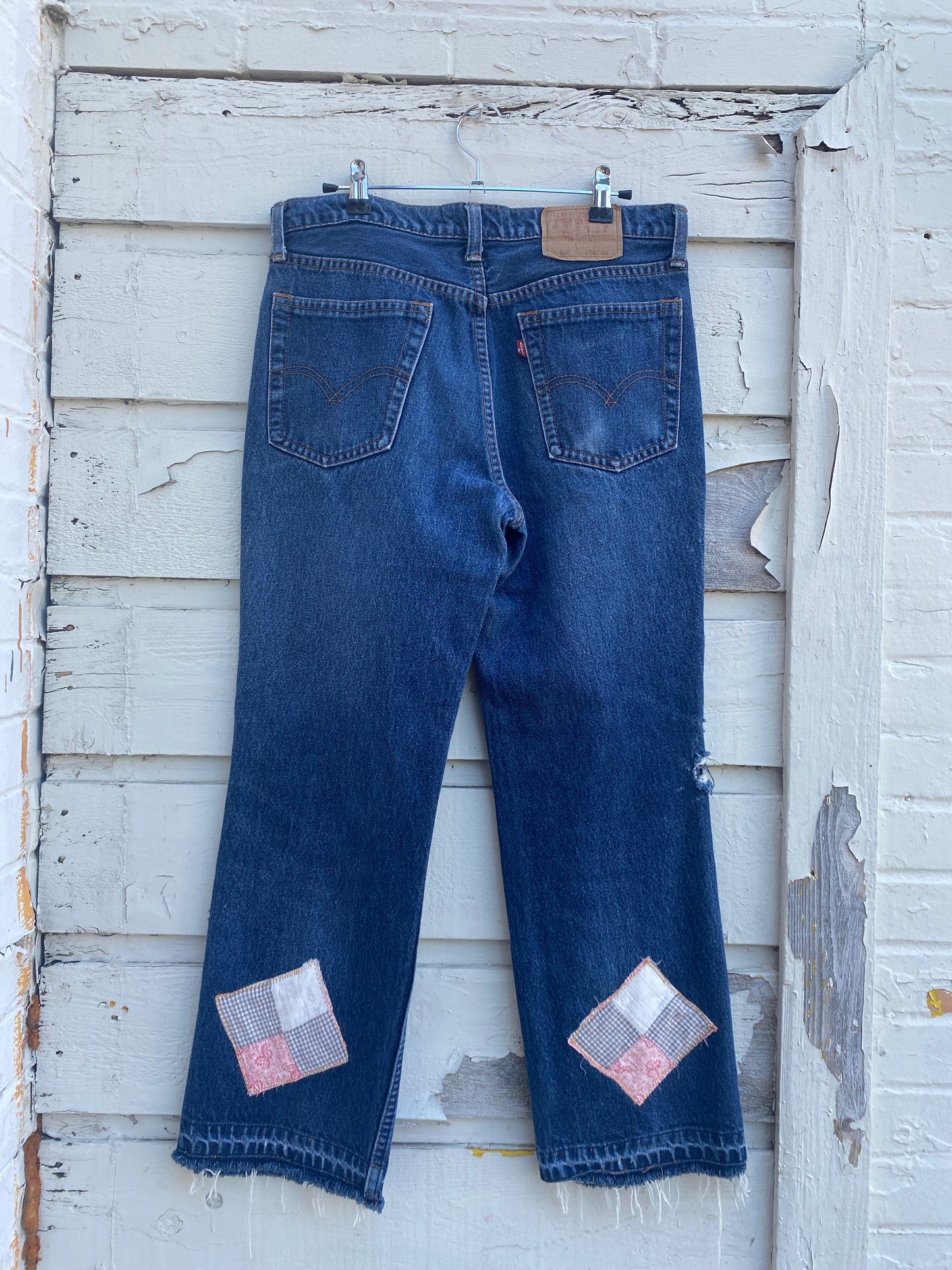 Vintage Levi’s 501 custom quilt jeans 31 in waist