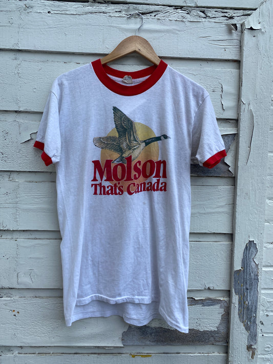 Molson that’s Canada goose ringer tee Large