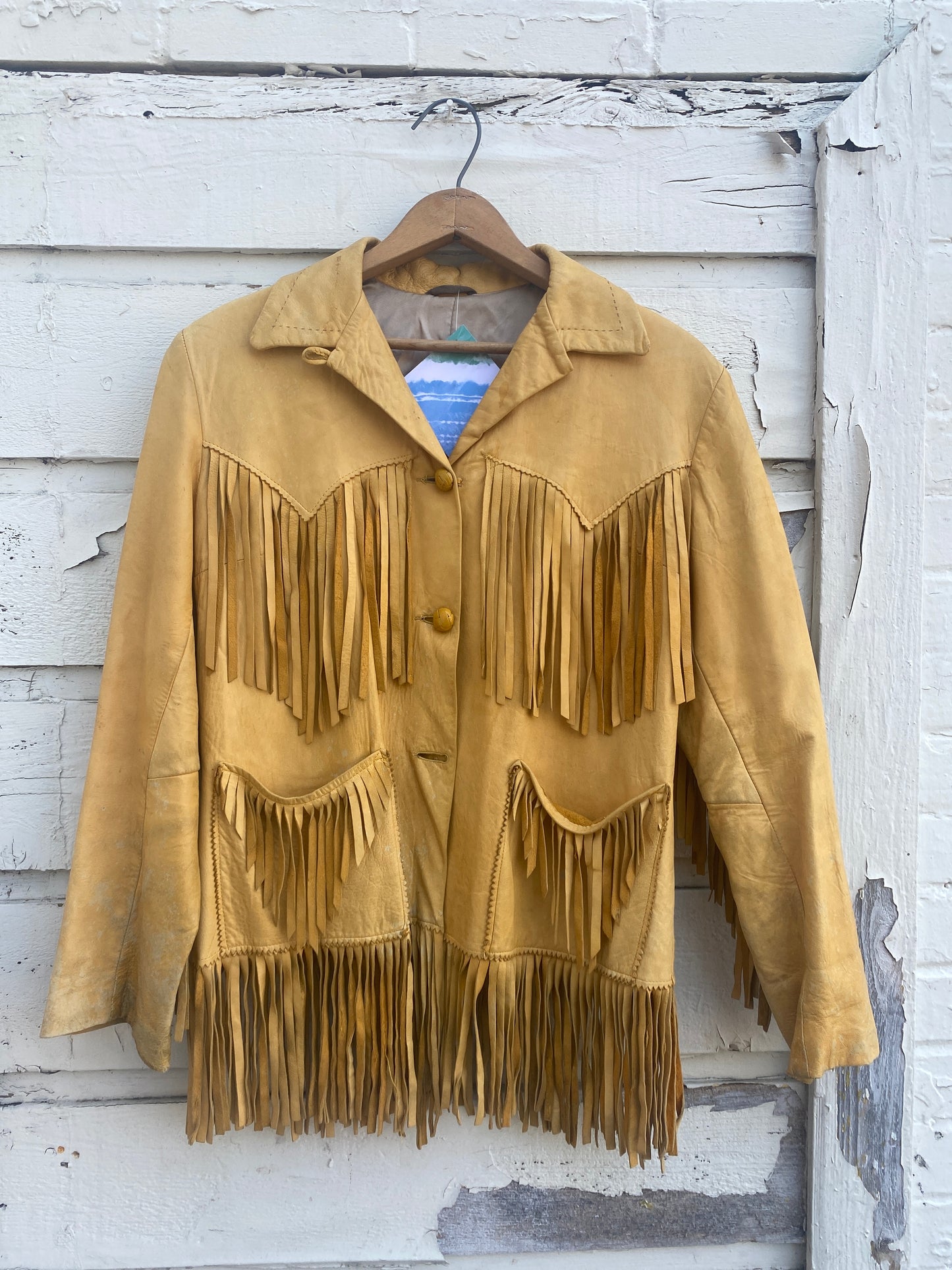 Vintage 50s/60s fringe soft leather jacket small/medium