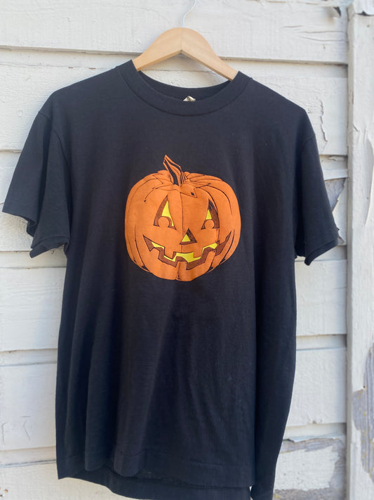 Jack-o-lantern Halloween vintage Tshirt screen stars white label medium