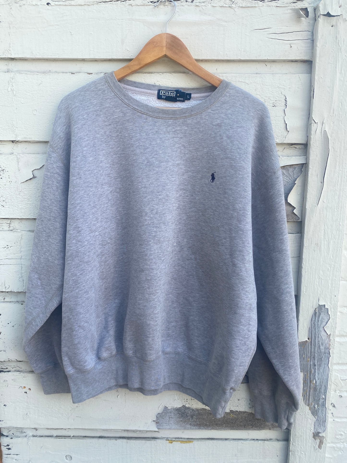 Gray polo sweatshirt large