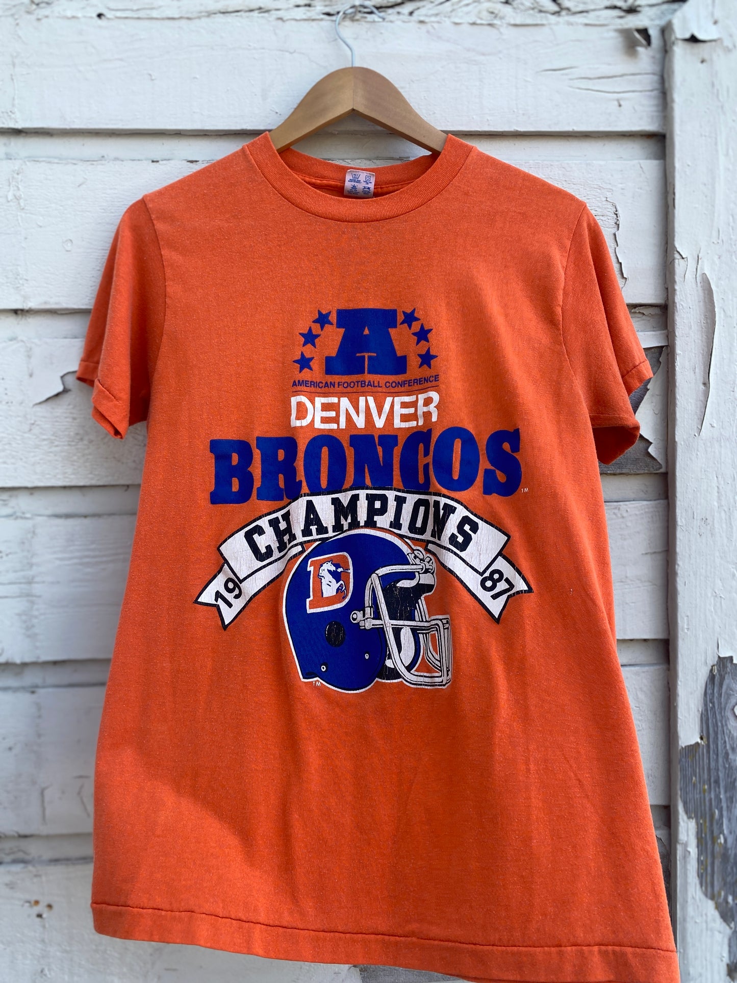 Vintage 1987 Denver Broncos Championship Tshirt Medium