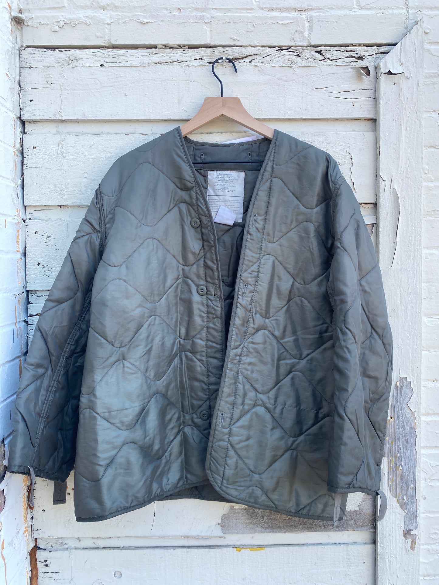 Vintage military style liner jacket medium/large