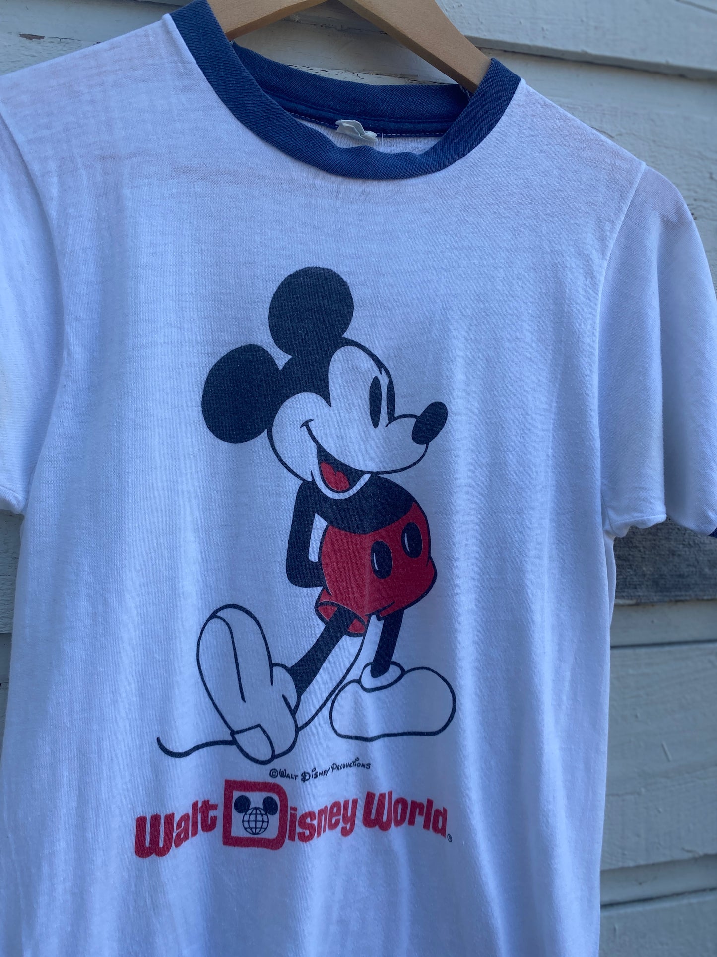 Vintage 1980s classic Mickey Mouse Ringer Tee Small