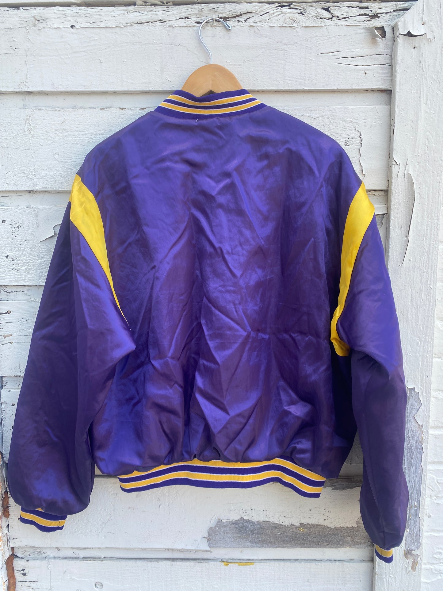 Vintage Minnesota Vikings swingster satin bomber jacket medium