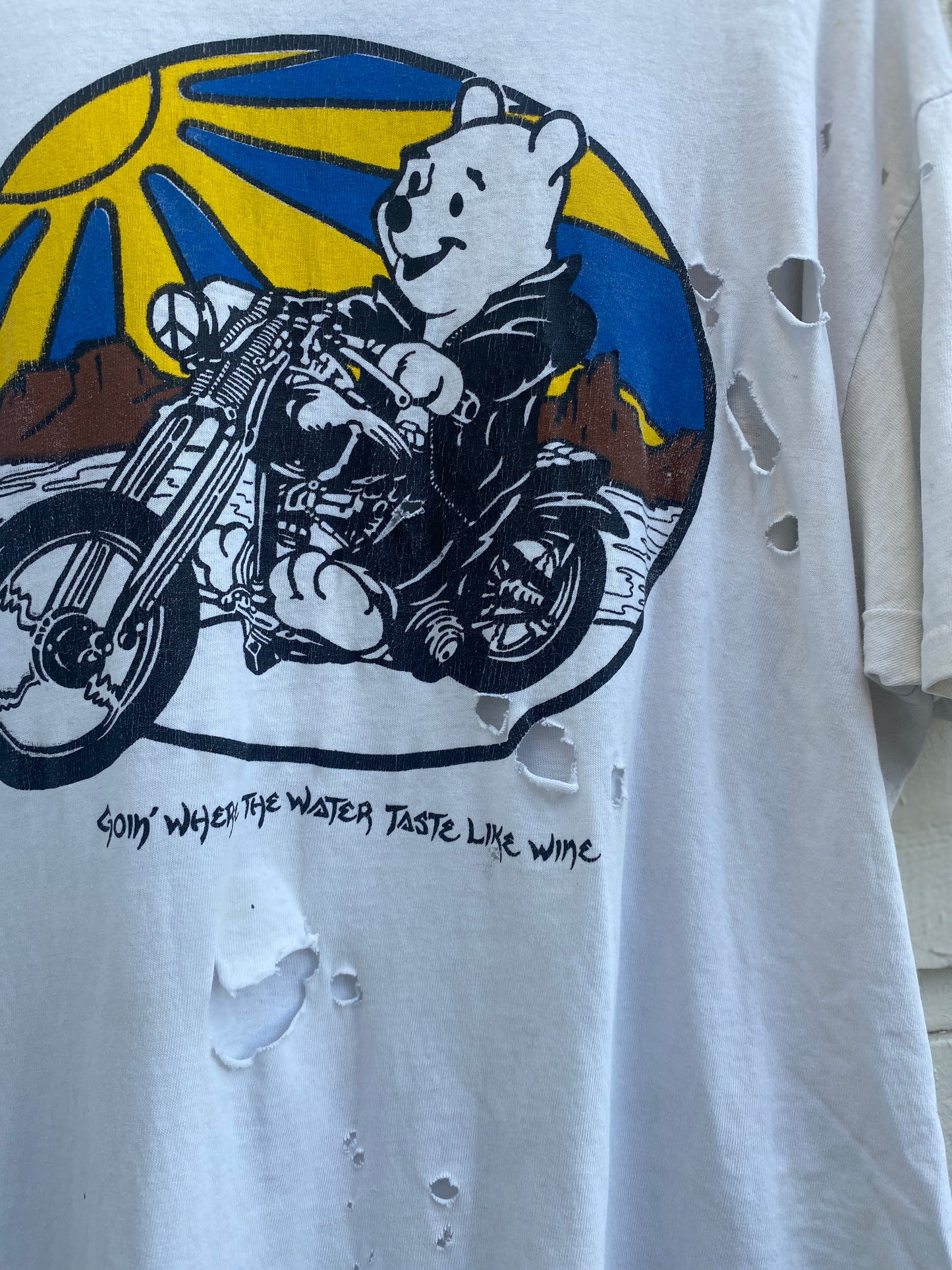 Vintage Grateful Dead x Winnie the Pooh T-shirt Water Tastes Like Wine XL